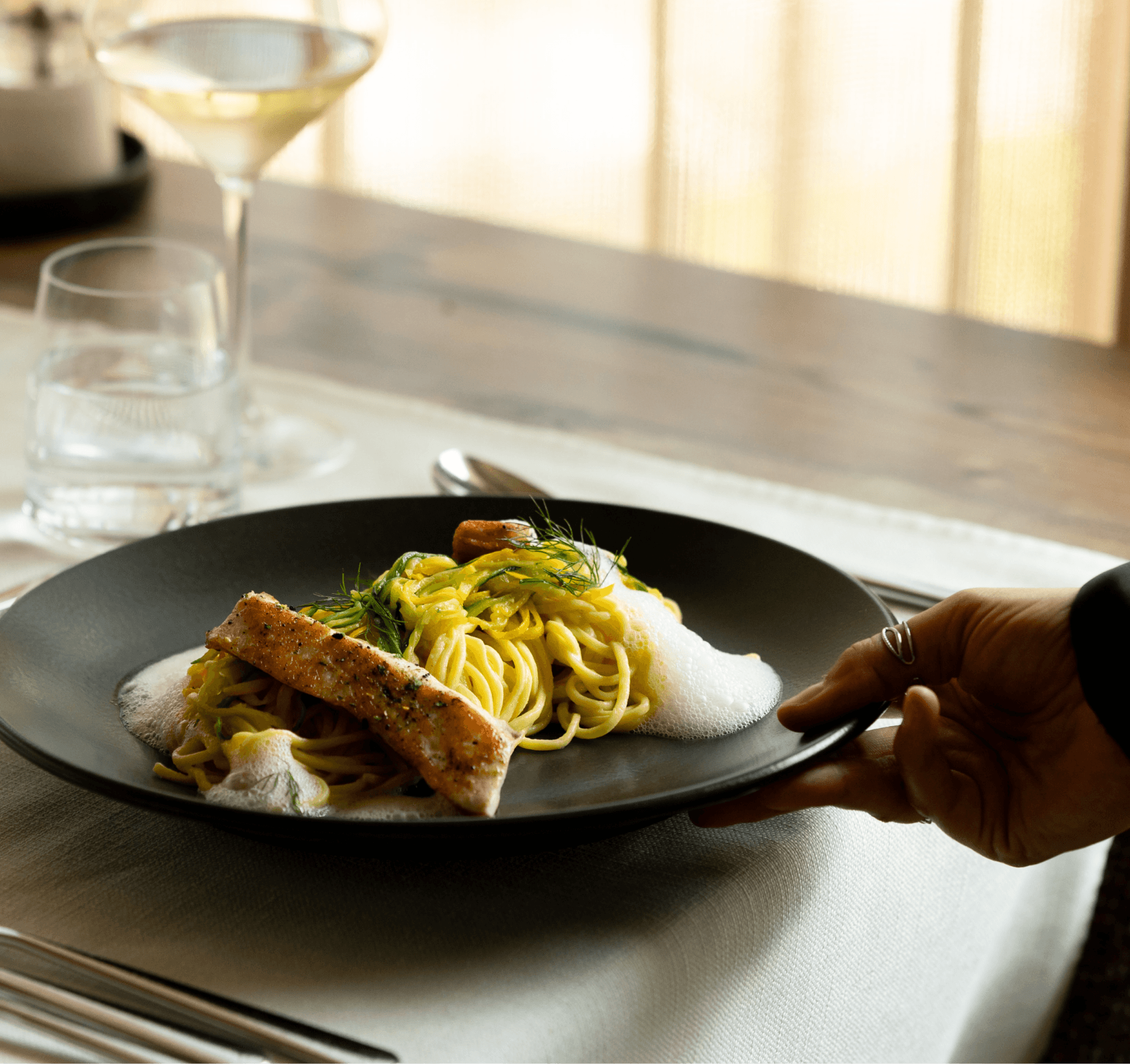 Pasta mit Fisch aus der Tuberis-Küche